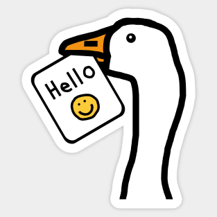 Portrait of a Goose with Stolen Greeting Sticker